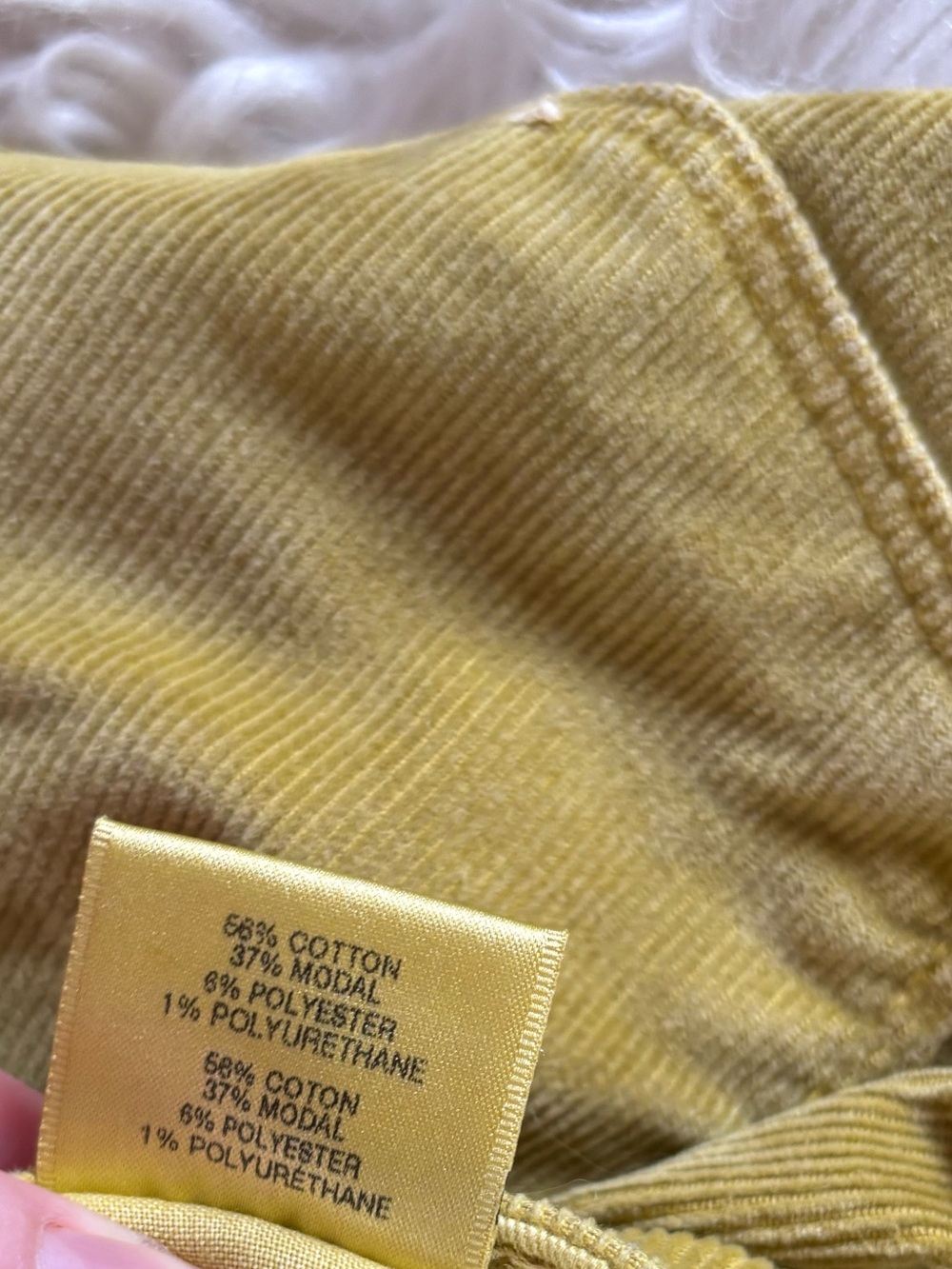 J Brand Joan Crop High Rise Wide Leg Corduroy Jeans Absinthe Yellow Size 27 - Picture 7 of 8